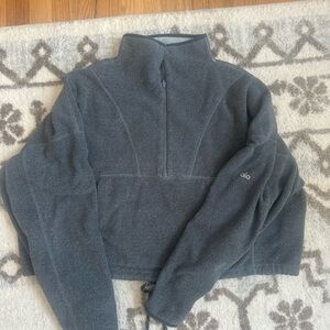 Alo Gray Fleece Pullover
